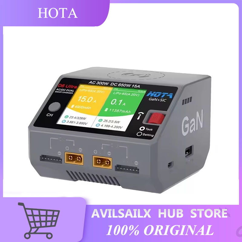 Balance Charger Rc - Ładowarka HOTA D6 Ultra GaN+SiC Dual