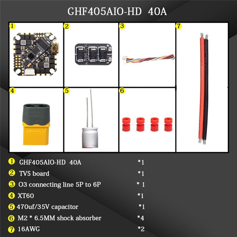 Drone Esc - ABTI-GHF405AIO-HD 40A AIO Kontroler Lotu F405