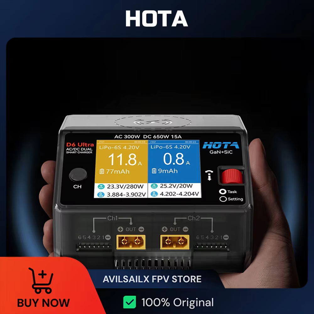 Ładowarka HOTA D6 Ultra GaN+Si – Balance Charger Rc recenzja i cena