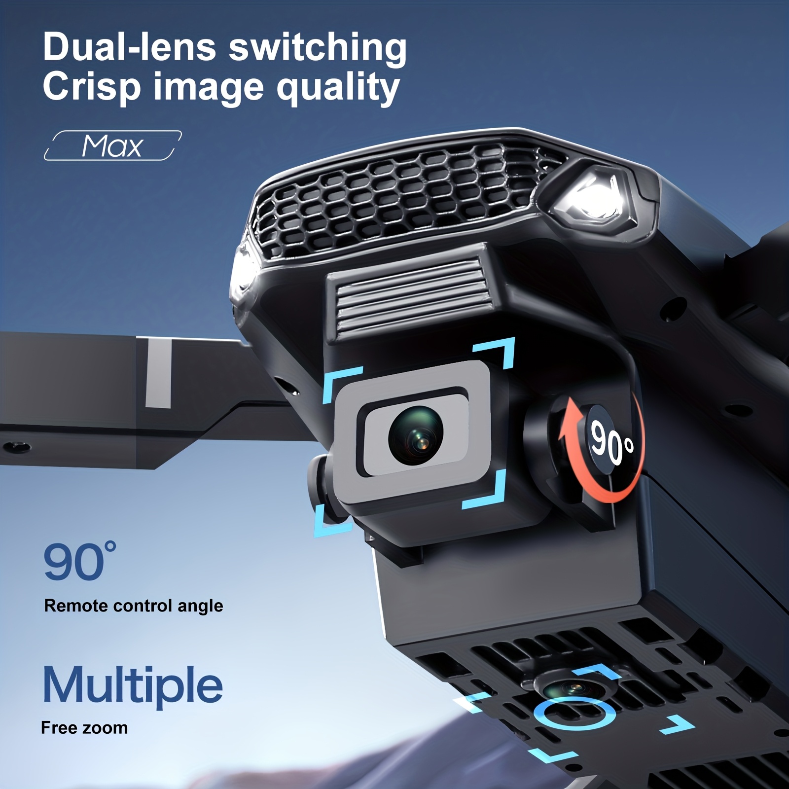 Ulepszony, składany dron E88 P – Brushed Drone Motor recenzja i cena