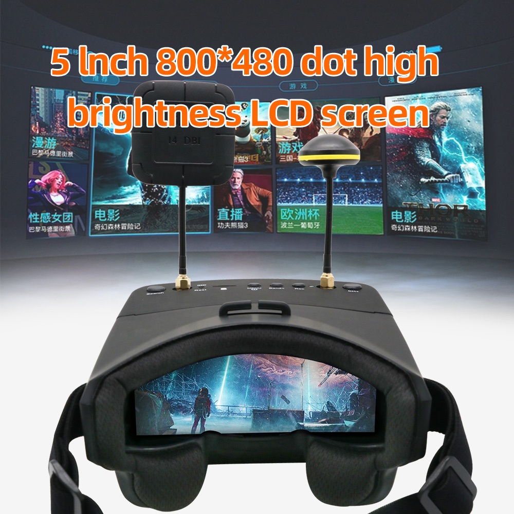 Okulary FPV EV800D 5.8G 40CH 5 – Goggles Fpv recenzja i cena